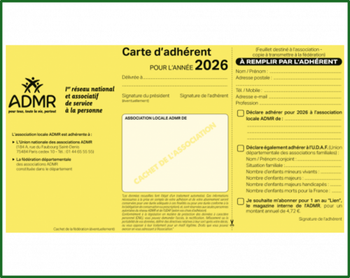 CARTES ADHERENT 2026