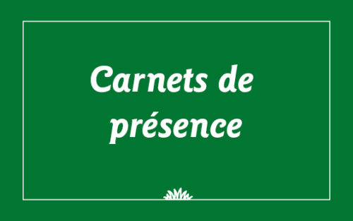 Carnet de présence