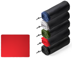 PLAID EN POLAIRE RPET - ROUGE