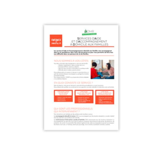 *FASCICULE / FICHE SAAD - SERVICE D'AIDE ET D'ACCOMPAGNEMENT À DOMICILE AUX FAMILLES