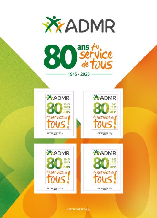 TIMBRE COLLECTOR ADMR "80 ans au service de tous"